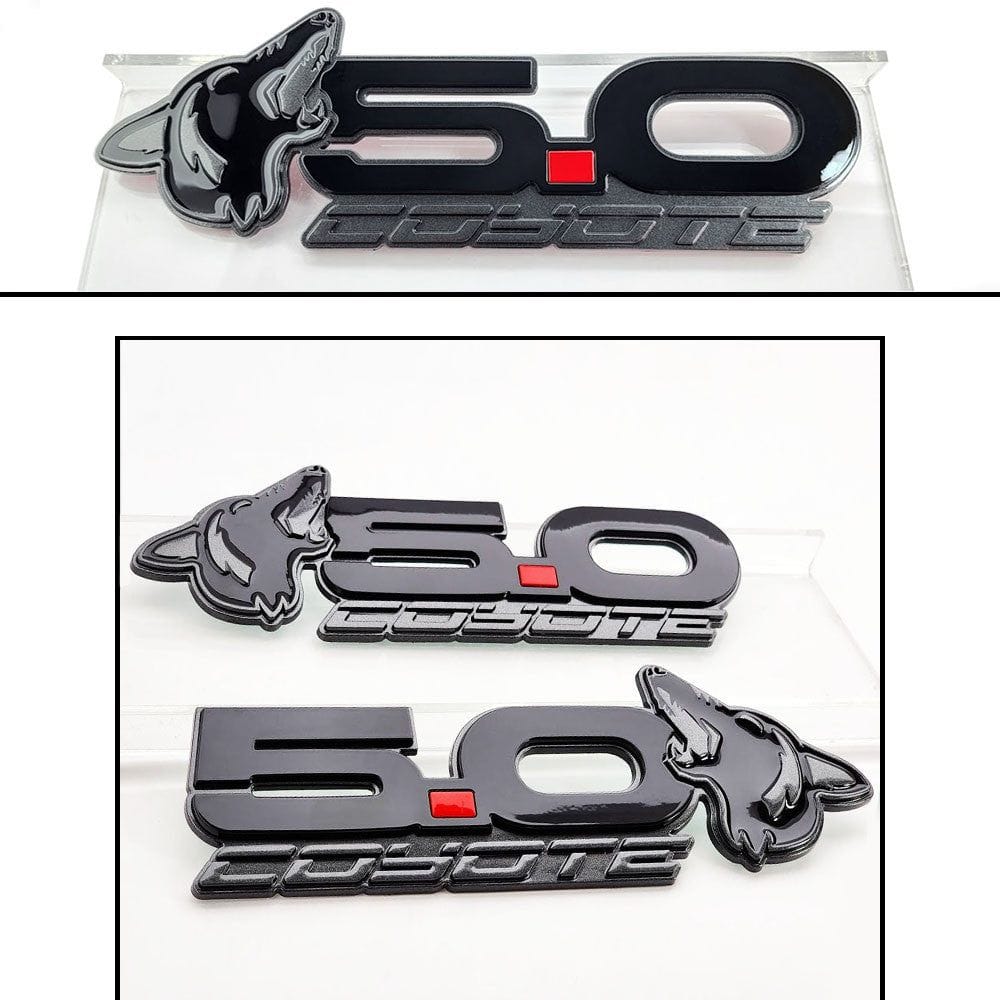 Howling Coyote 5.0 Fender & Decklid Emblem Package (fits 15-23 Mustang) VA 2-296-717