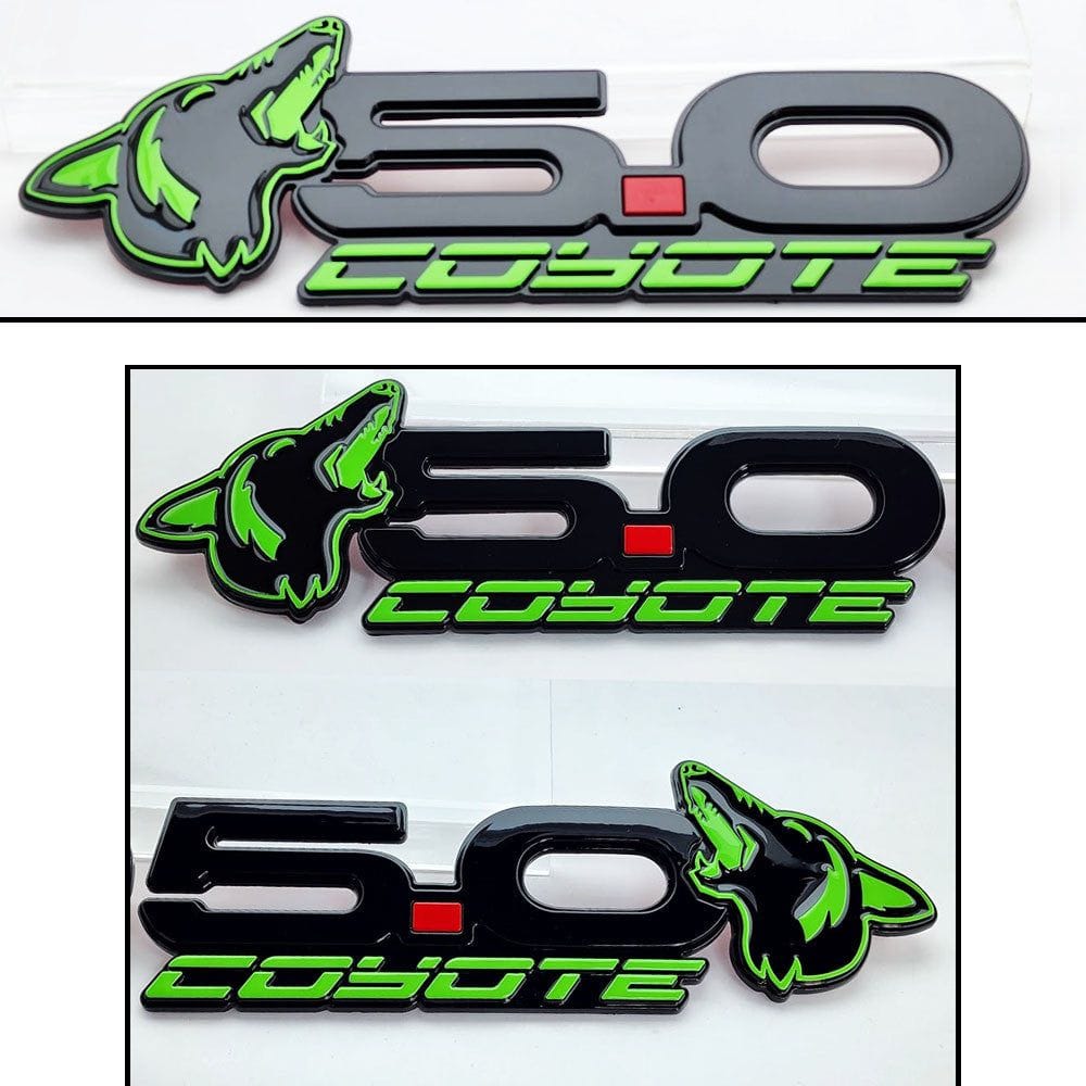 Howling Coyote 5.0 Fender & Decklid Emblem Package (fits 15-23 Mustang) VA 2-296-717