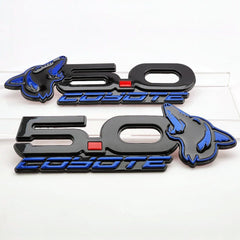 Howling Coyote 5.0 Fender Emblems (fits 15-24 Mustang) (7.75" x 2.75" x .250") VA 2-296-717