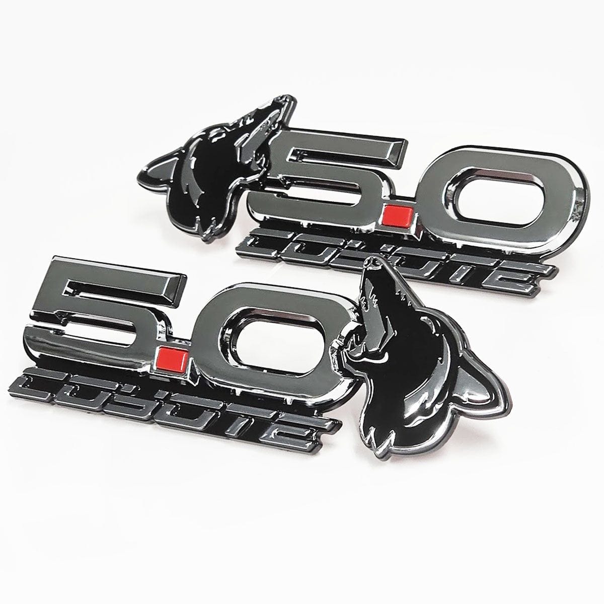 Howling Coyote 5.0 Fender Emblems (fits 15-24 Mustang) (7.75" x 2.75" x .250") VA 2-296-717
