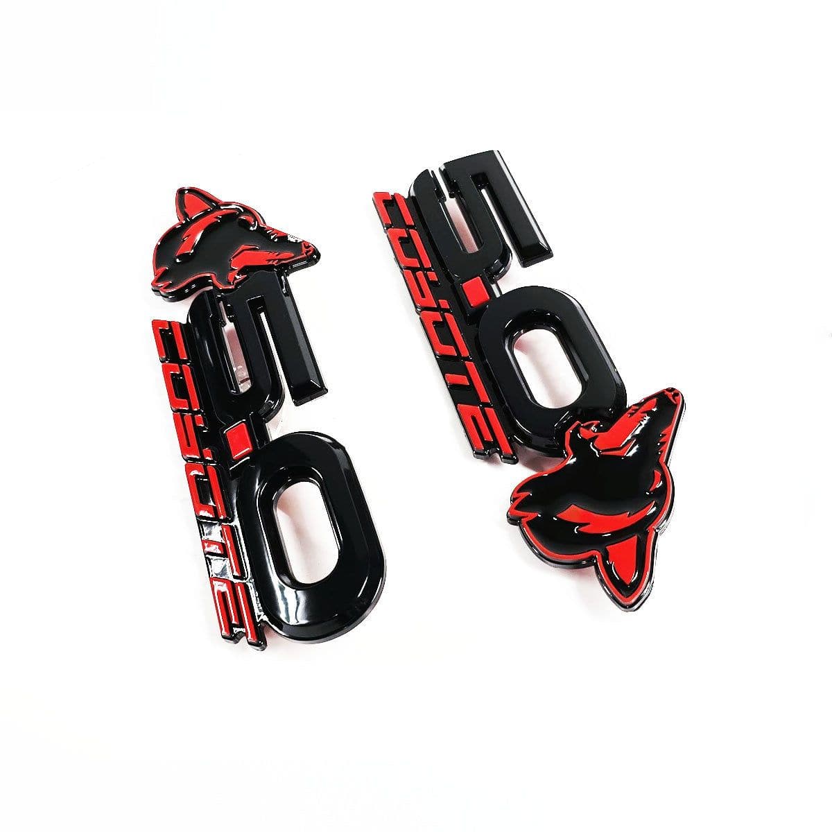 Howling Coyote 5.0 Fender Emblems (fits 15-24 Mustang) (7.75" x 2.75" x .250") VA 2-296-717