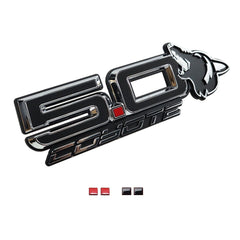Howling Coyote 5.0 Fender Emblems (fits 24-26 Mustang & 15-23 Mustang) (7.25" x 2.25" x .250") VA 2-478-404
