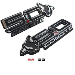 Howling Coyote 5.0 Fender Emblems (fits 24-26 Mustang & 15-23 Mustang) (7.25" x 2.25" x .250") VA 2-478-404