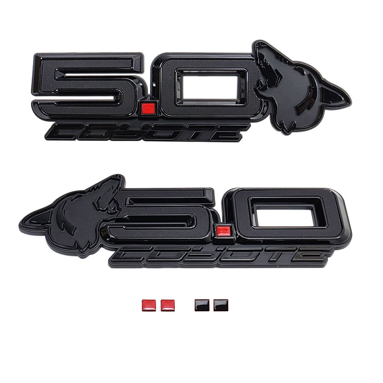 Howling Coyote 5.0 Fender Emblems (fits 24-26 Mustang & 15-23 Mustang) (7.25" x 2.25" x .250") VA 2-478-404