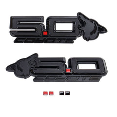 Howling Coyote 5.0 Fender Emblems (fits 24-26 Mustang & 15-23 Mustang) (7.25" x 2.25" x .250") VA 2-478-404