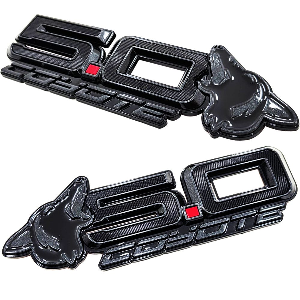 Howling Coyote 5.0 Fender Emblems (fits 24-26 Mustang & 15-23 Mustang) (7.25" x 2.25" x .250") VA 2-478-404