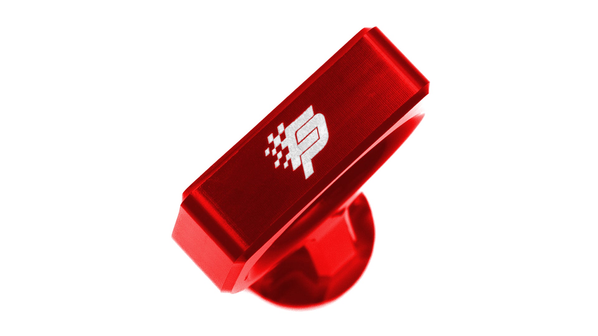 FP Billet Dip Stick Handle - Red top view