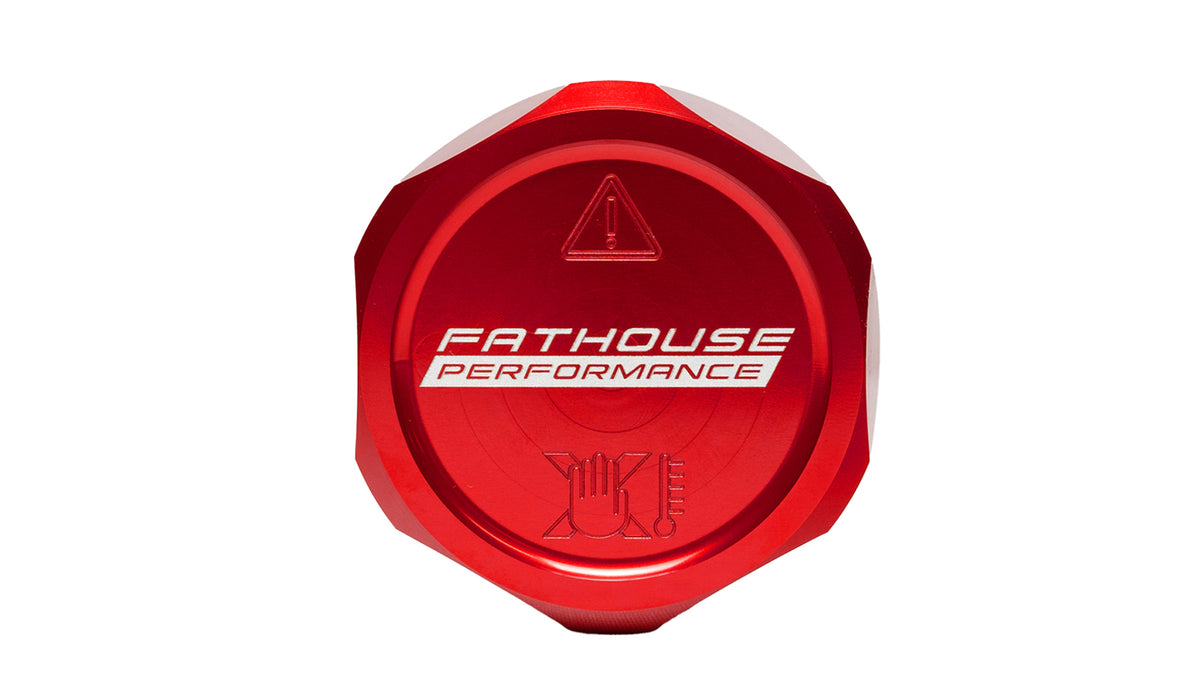 FP Billet Coolant Cap - Red