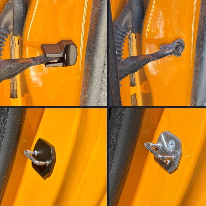 Door Hinge & Striker 4pc Cover Set (fits 15-24 Mustang) UPR