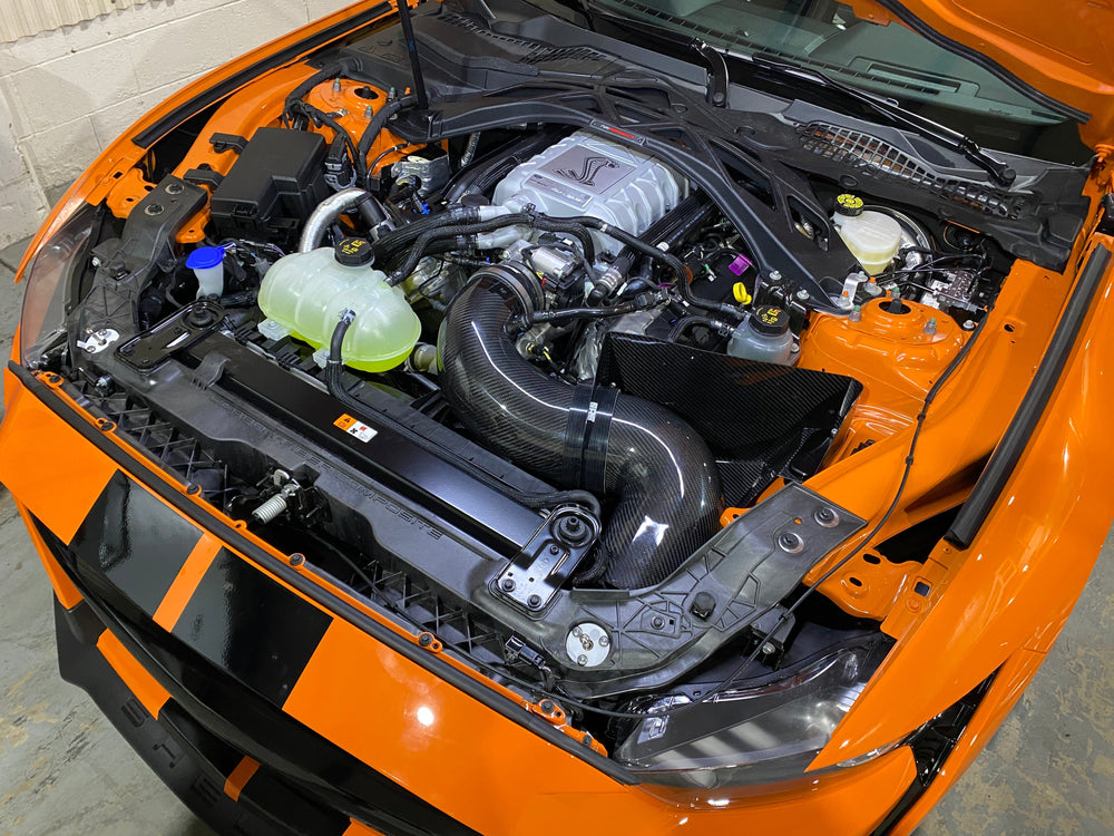 SPE Stage-2 Carbon Fiber Intake for GT500 - installed angle