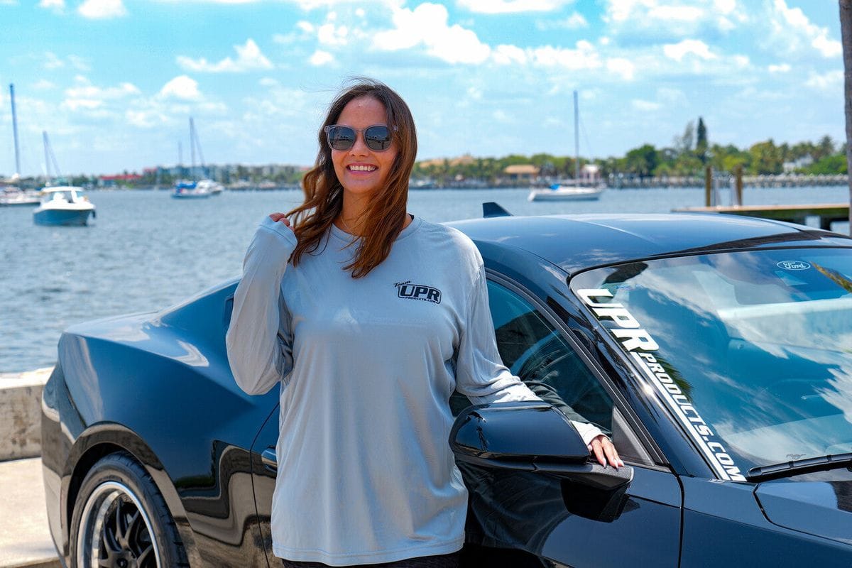 Long Sleeve Sport-Tek Performance Shirt Team UPR w/Distressed Flag Gray