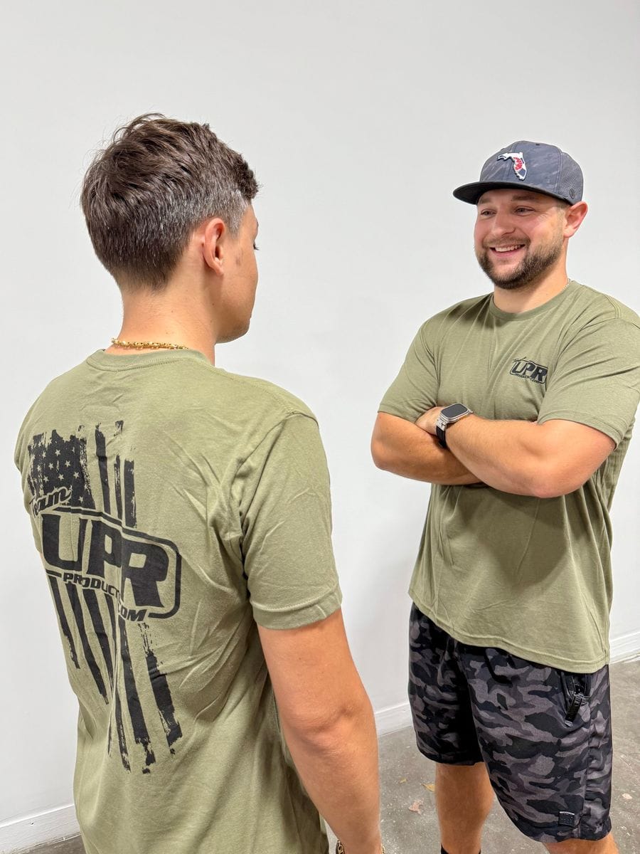 Team UPR American Flag T-Shirt - Military Green