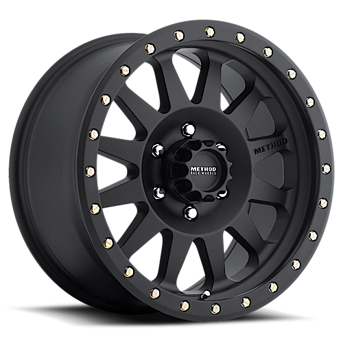Aluminum Wheels 16x8 Double Standard MR304 Bolt Pattern 6 On 139.7 Offset 0 Lip Size 2.76 Matte Black MB Method