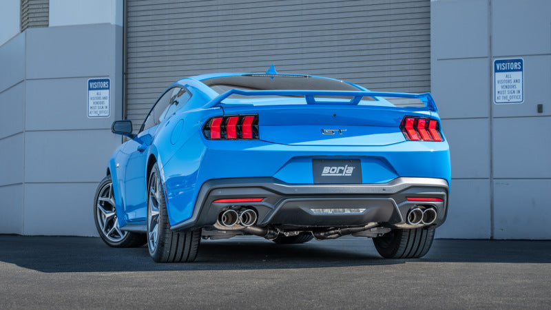 Borla 2024 Ford Mustang GT 5.0L V8 w/ Active Exhaust S-Type Cat-Back Exhaust System - mounted view