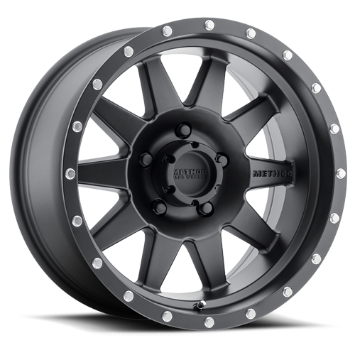 Aluminum Wheels 17x8.5 The Standard MR301 Bolt Pattern 5 On 139.7 Offset 0 Lip Size 2.76 Matte Black MB Method