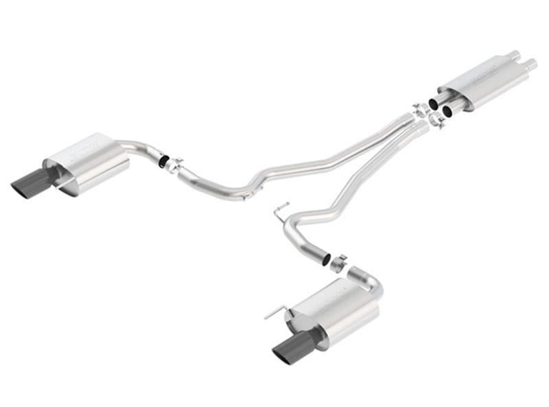 Borla Touring Cat-Back 15 Ford Mustang GT 5.0L V8 MT/AT 2.5in pipe Black 4in tip - additional view