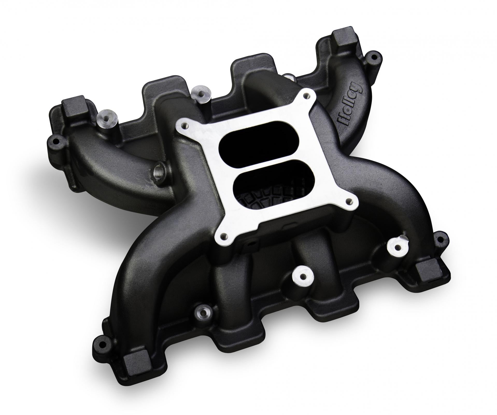 Dual Plane Carbureted Intake GM LS3/L92 Black All GM LS Gen III or IV Engines Equipped with LS3/LS92 Style Rectangular Port Cylinder Heads- Black Finish Holley