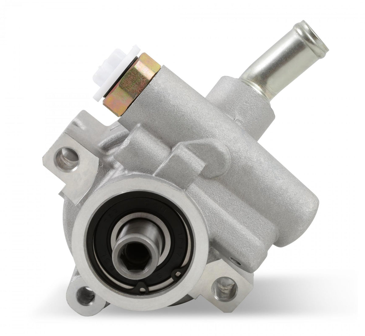 Power Steering Pump Assembly, Aluminum Corvette Power Steering Pump Assembly, Aluminum Saginaw (TC) with Bearing Supported Shaft Holley