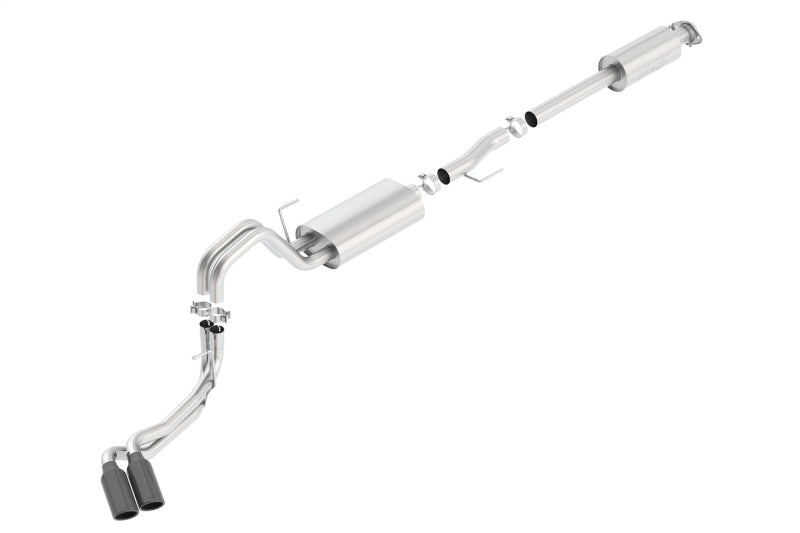 Borla 15-17 Ford F-150 2.7/3.5L V6 / 5.0 V8 2/4WD Black Chrome Angle-Cut Side Exit Catback Exhaust - additional view