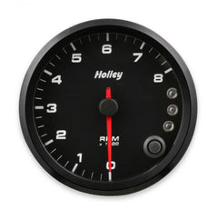 Analog-Style Tachometer Black 3-3/8 Tachometer 0-8K Standalone W/ Internal Shiftlight-Logo Holley
