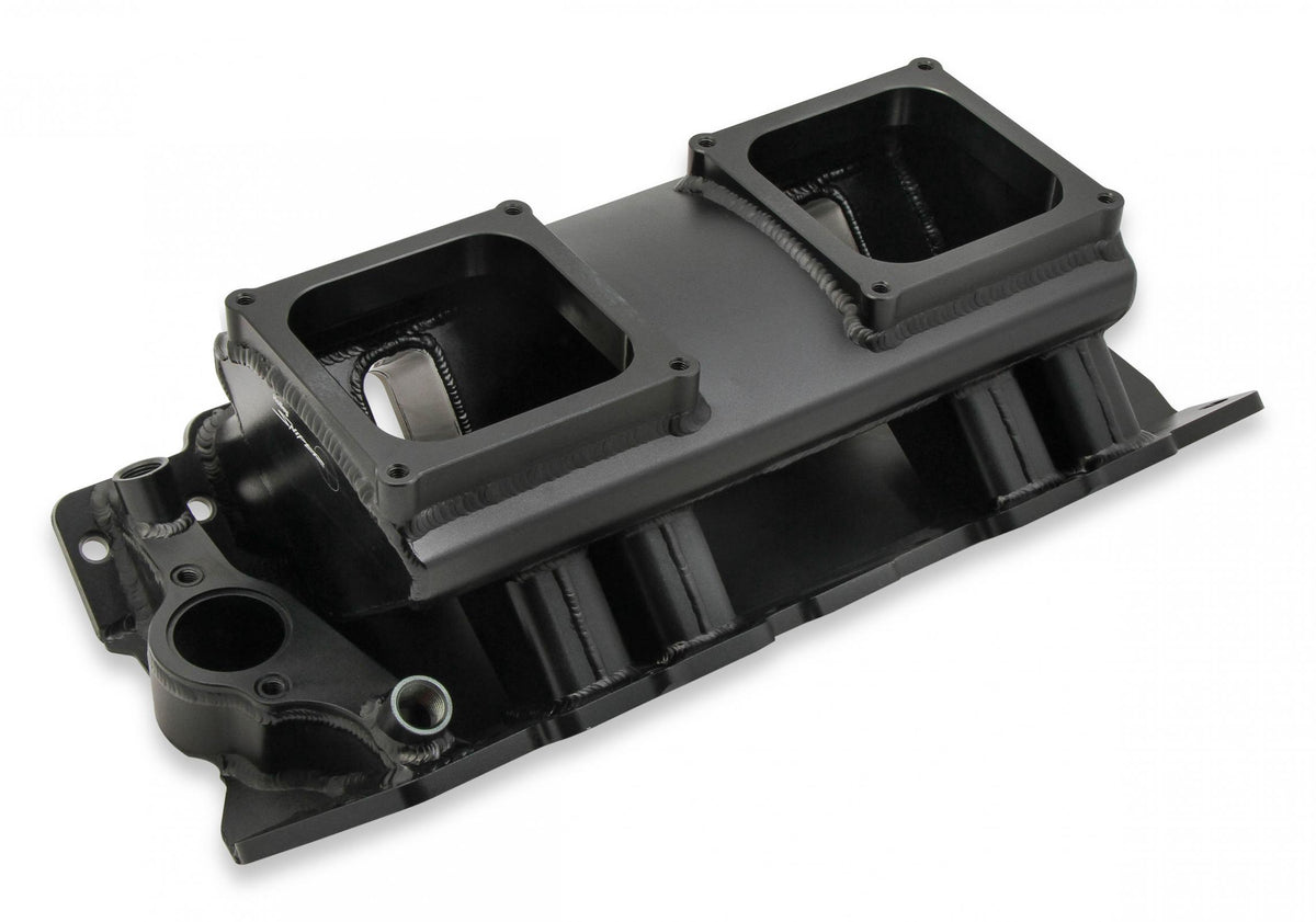 Sheet Metal Fabricated Intake Manifold Big Block Chevy Fabricated Intake Manifold Bbc Single Plane 2 X 4500 Black With Logo Sniper EFI