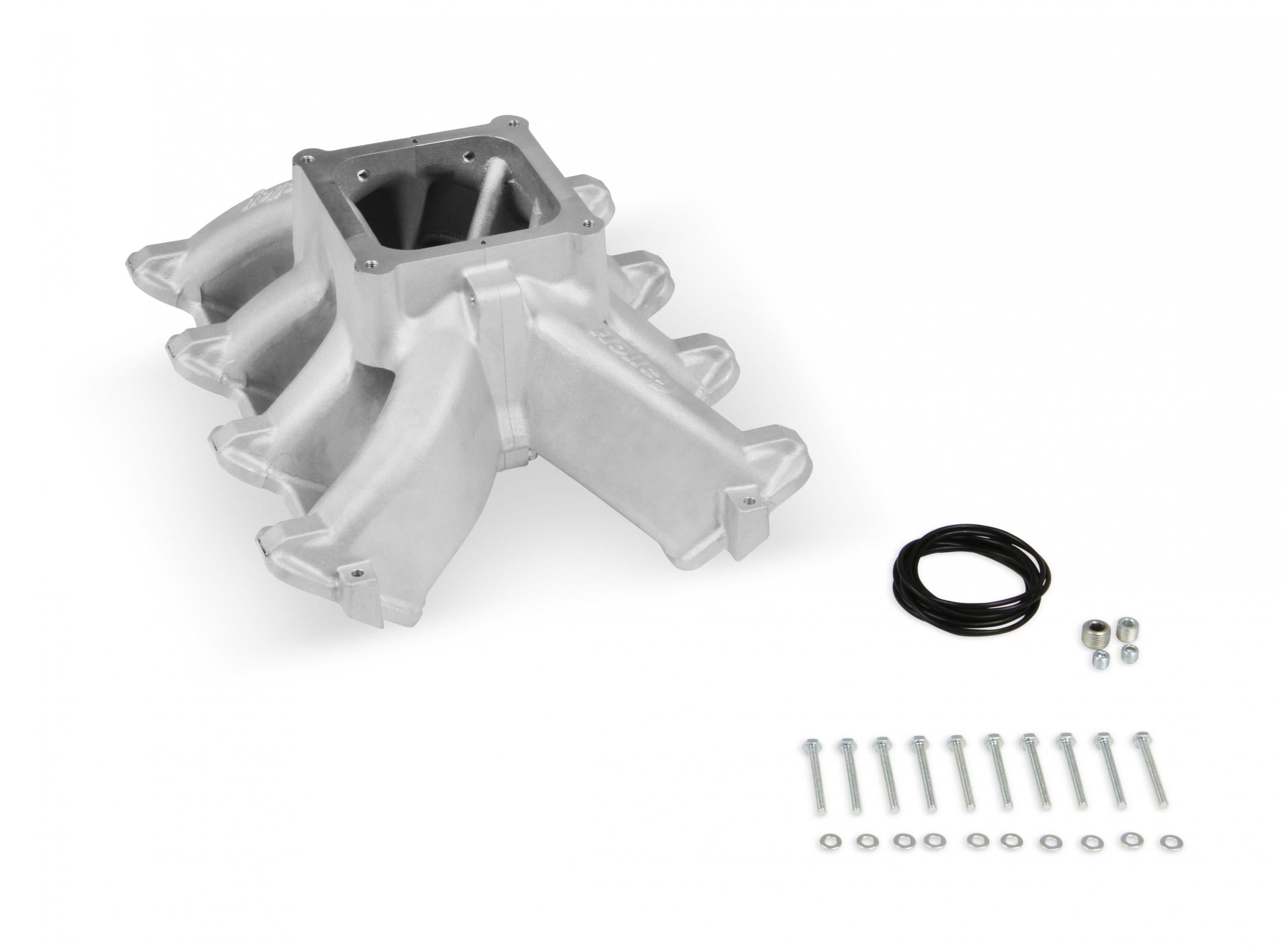 Single Plane 4500 Carbureted Split-Design Race Intake Manifold GM LS1/LS2/LS6 Fits GM LS1/LS2/LS6 Carbureted with Cast Finish Holley