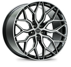 Vossen HF-2 22x11 - 5x130 - ET50 - Deep Face - 71.6 -- Brushed Gloss Black Wheel