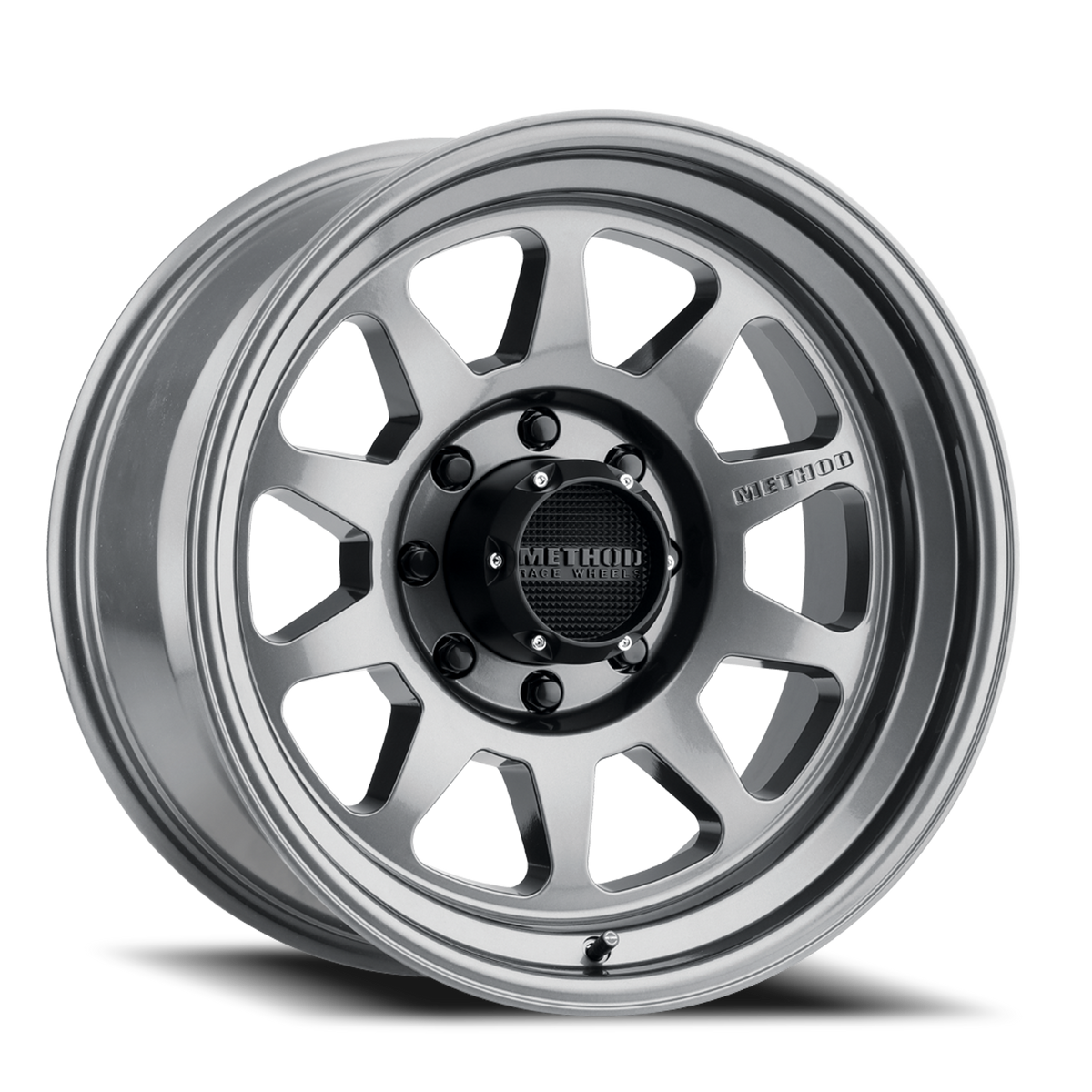Aluminum Wheels 20x10 MR316 Bolt Pattern 8 On 165.1 Offset -18 Lip Size 3.03 Gloss Titanium TT Method