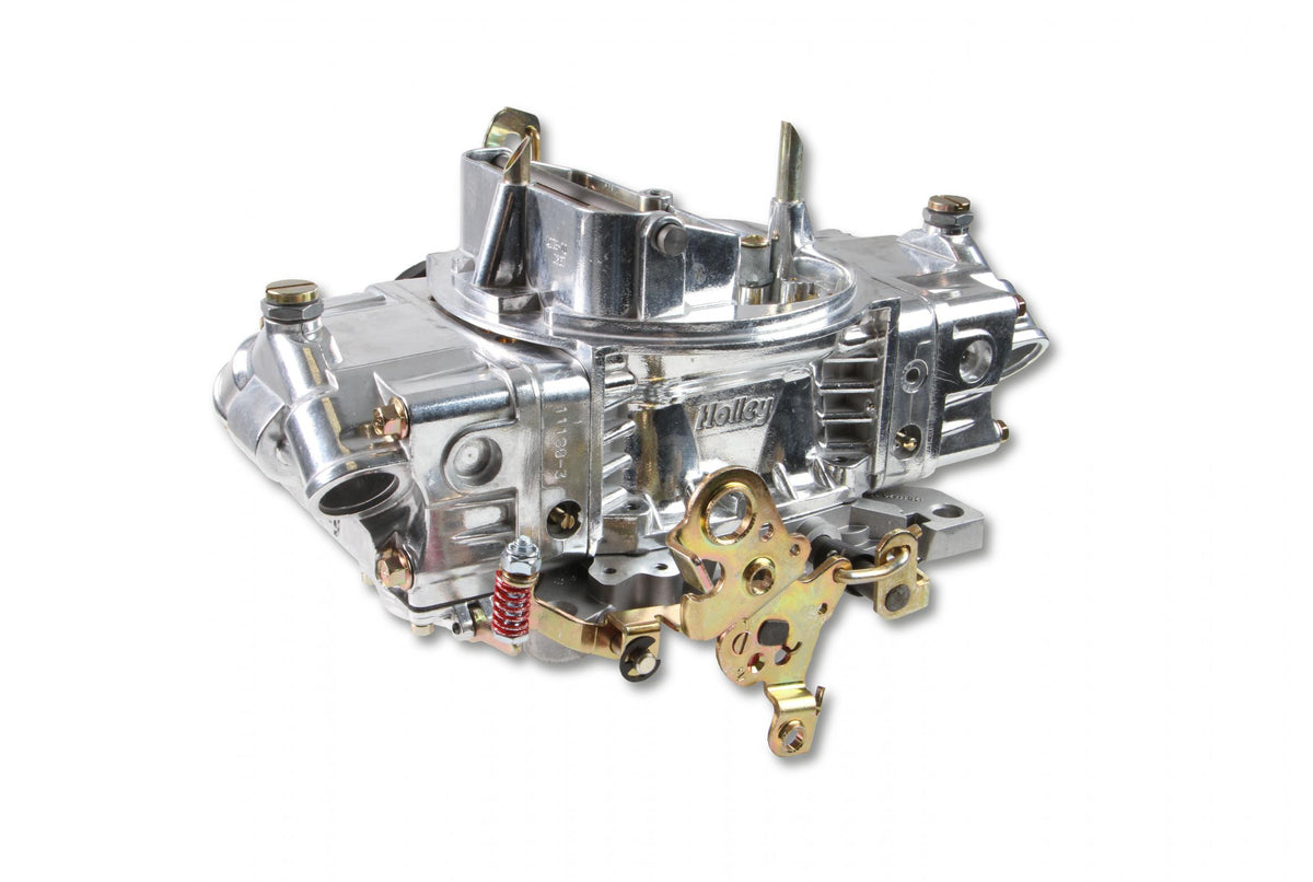Aluminum Double Pumper Carburetor 650 CFM 4150 Mechanical Secondaries Shiny Gasoline Holley