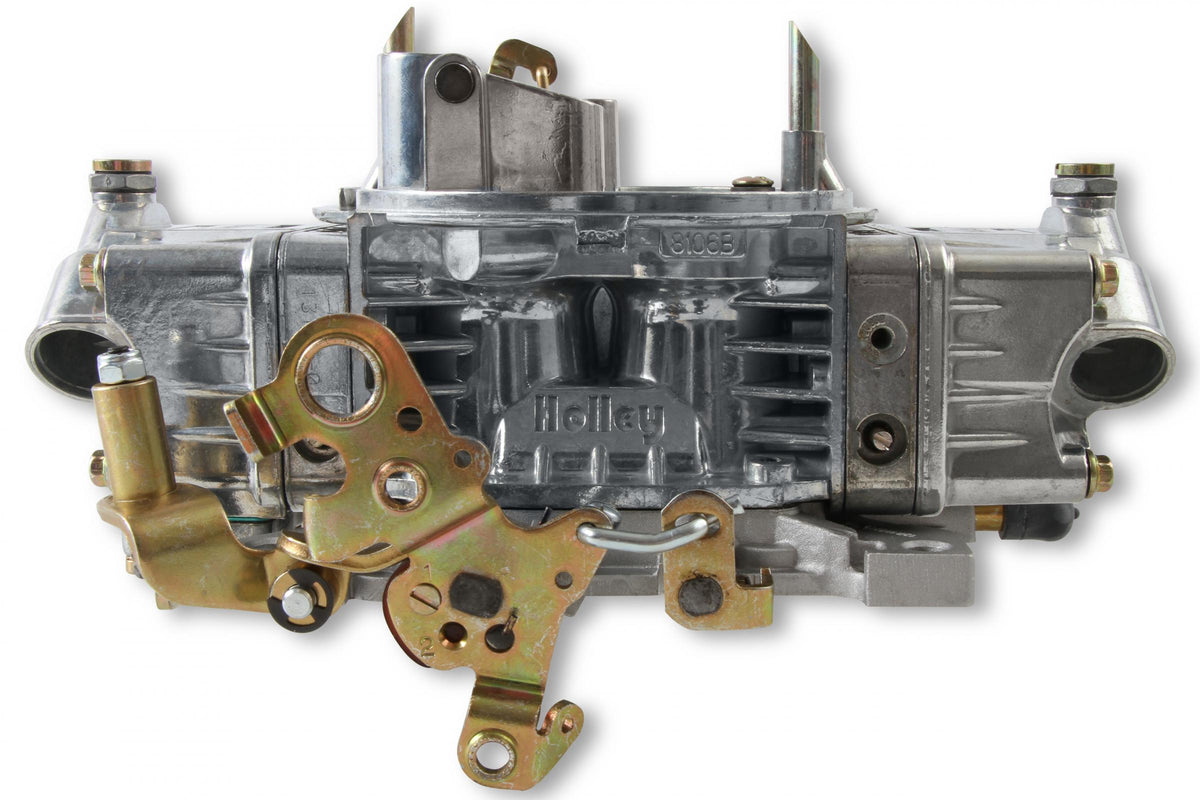 Supercharger Double Pumper Carburetor Draw-Thru 750 CFM 4150 Mechanical Secondaries Shiny Gasoline Holley