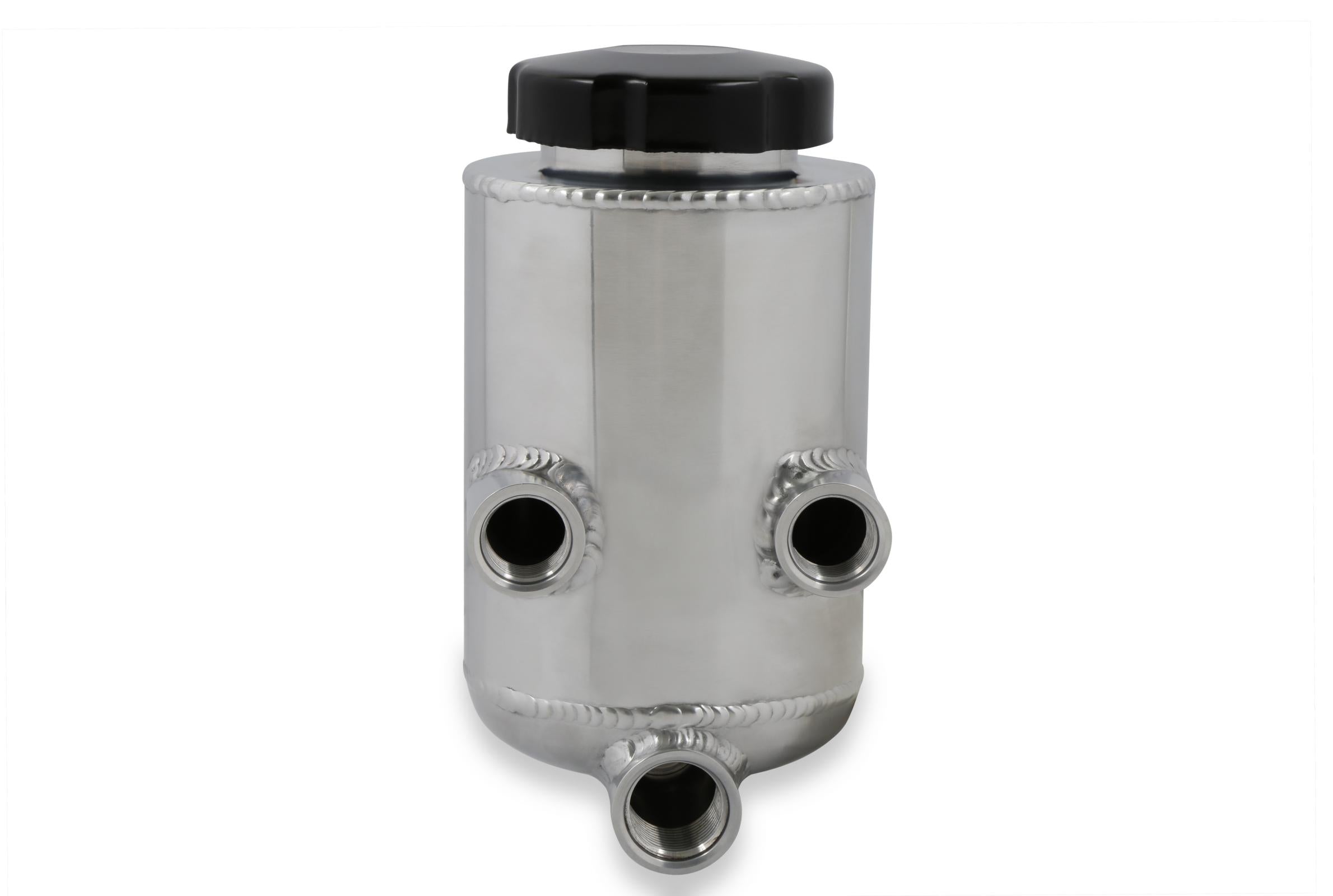 Power Steering Remote Reservoir Polished Aluminum Universal Polished Aluminum for Custom & Racing Applications Holley
