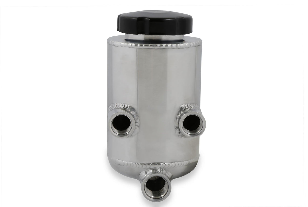 Power Steering Remote Reservoir Polished Aluminum Universal Polished Aluminum for Custom & Racing Applications Holley