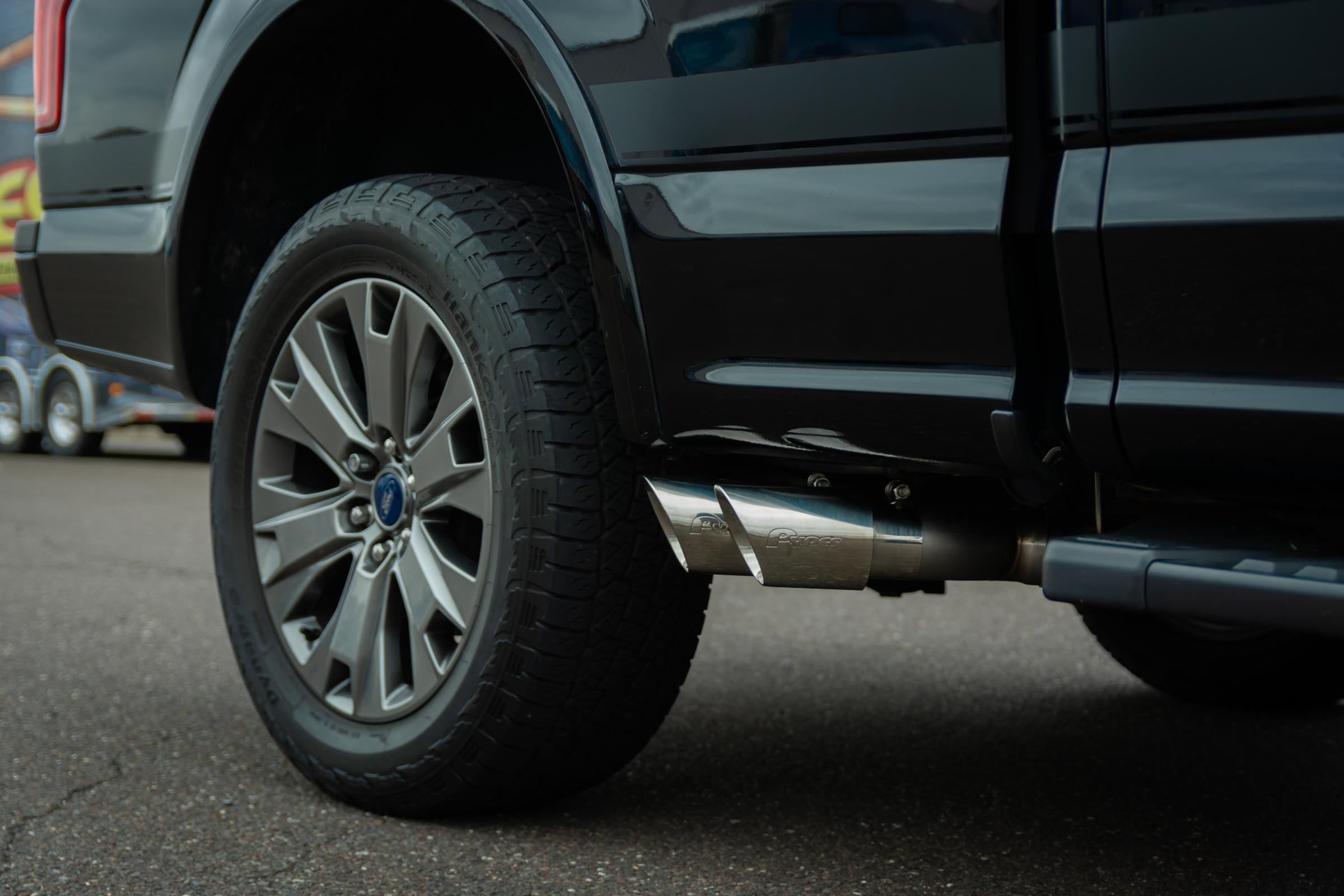 F150 Cat Back Exhaust System For 15-20 Ford F150 Split Rear Dual Exit 3 Inch Intermediate And 3 Inch Tail Pipe 4.5 Inch Black Tip Muffler Incl Hardware Incl Tip Incl Pypes Exhaust