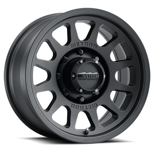 Aluminum Wheels 17x9 Bead Grip MR703 Bolt Pattern 8 On 165.1 Offset -12 Lip Size 1.18 Matte Black MB Method