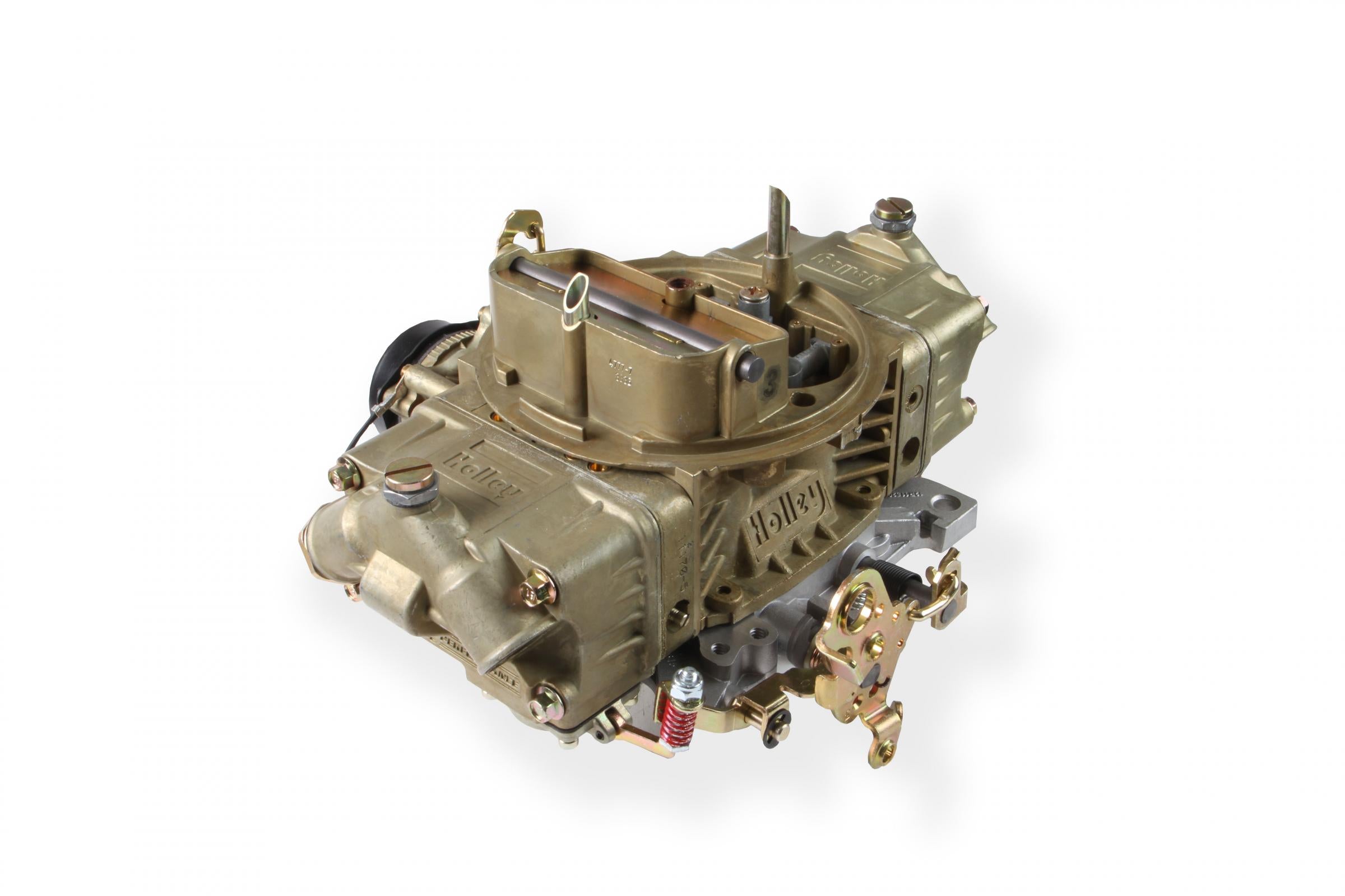 Classic Double Pumper Carburetor 750 CFM 4150 Mechanical Secondaries Gold Dichromate Gasoline Holley