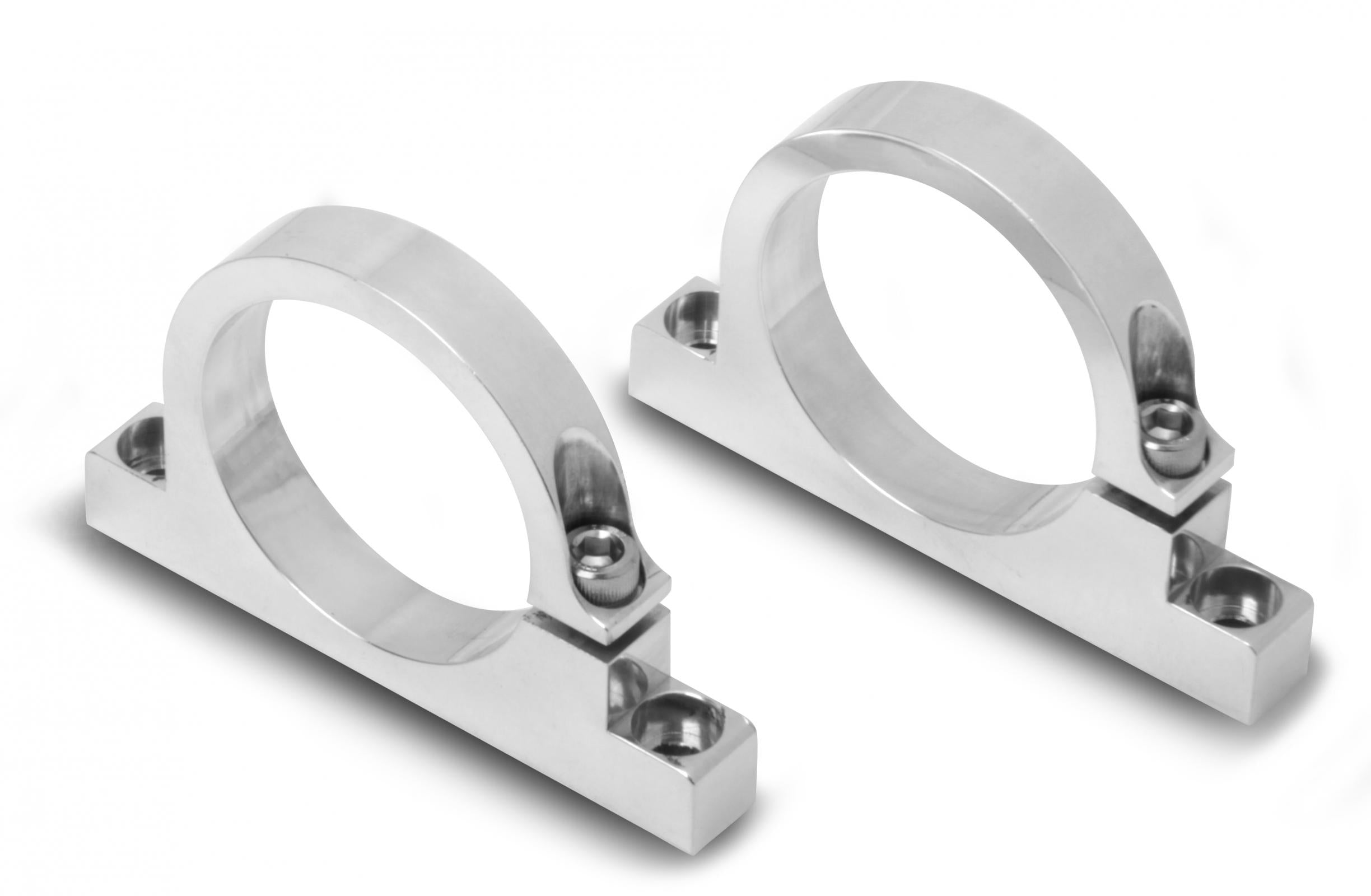 Polished Mounting Bracket for HP and VR Series Billet Fuel Filters Fits 175, 260, and 460 GPH VR Series Billet Fuel Filter and EFI Filter/regulator 50.3 Mm I.D Mounting Bracket Thru-Bolt Holes C/l to C/l = 3.150 & Use W/ 1/4 Mounting Bolts Holley