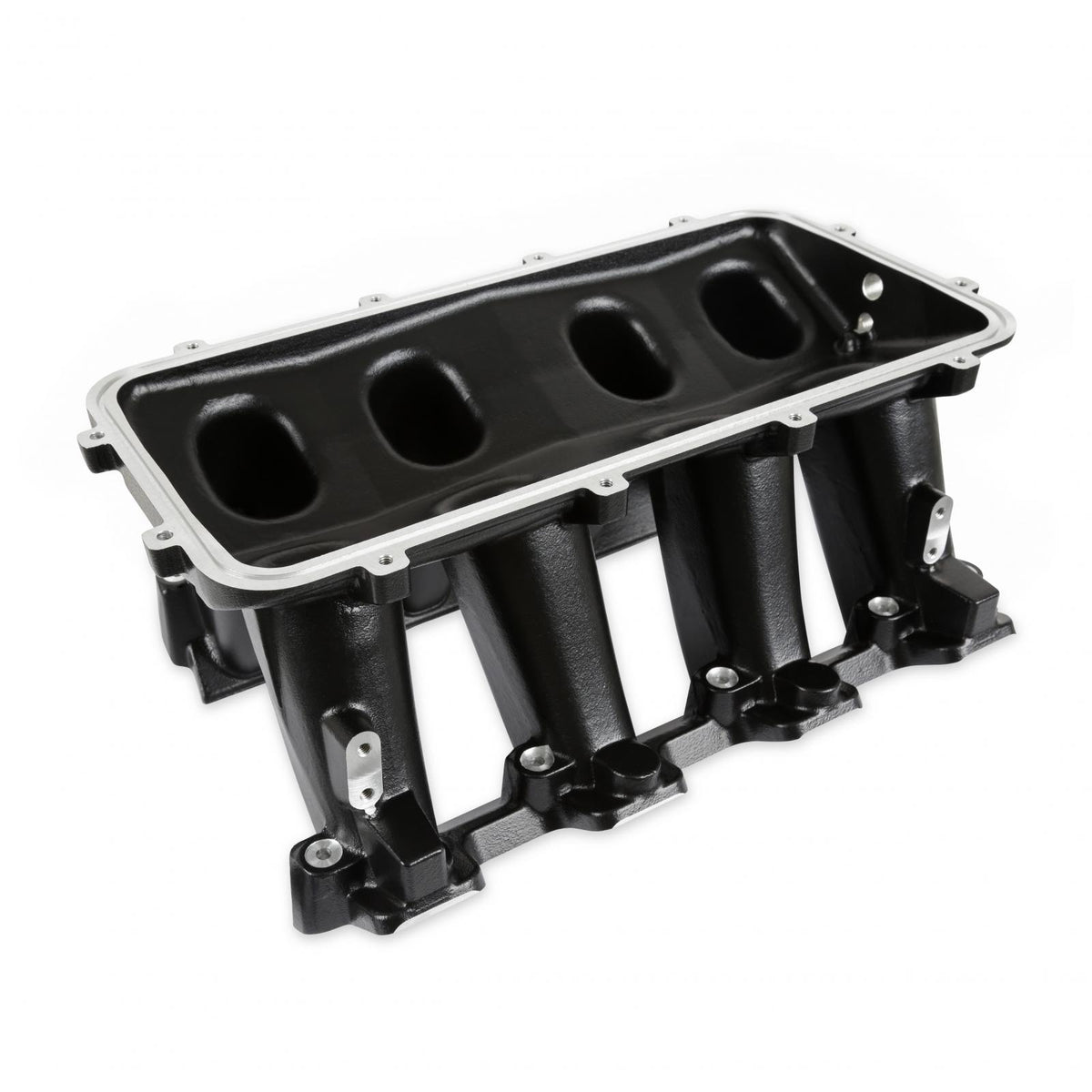 Hi-Ram Lower Manifold GM LS1/LS2/LS6-Black LS1/LS2/LS6 Cathedral Port Carbureted Base Only (plenum-Top-Mounting Fabrication Flange Available) Holley