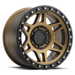 Aluminum Wheels 17x8.5 MR312 Bolt Pattern 6 On 135 Offset 0 Lip Size 0.98 Method Bronze BRZ Matte Black Lip Method