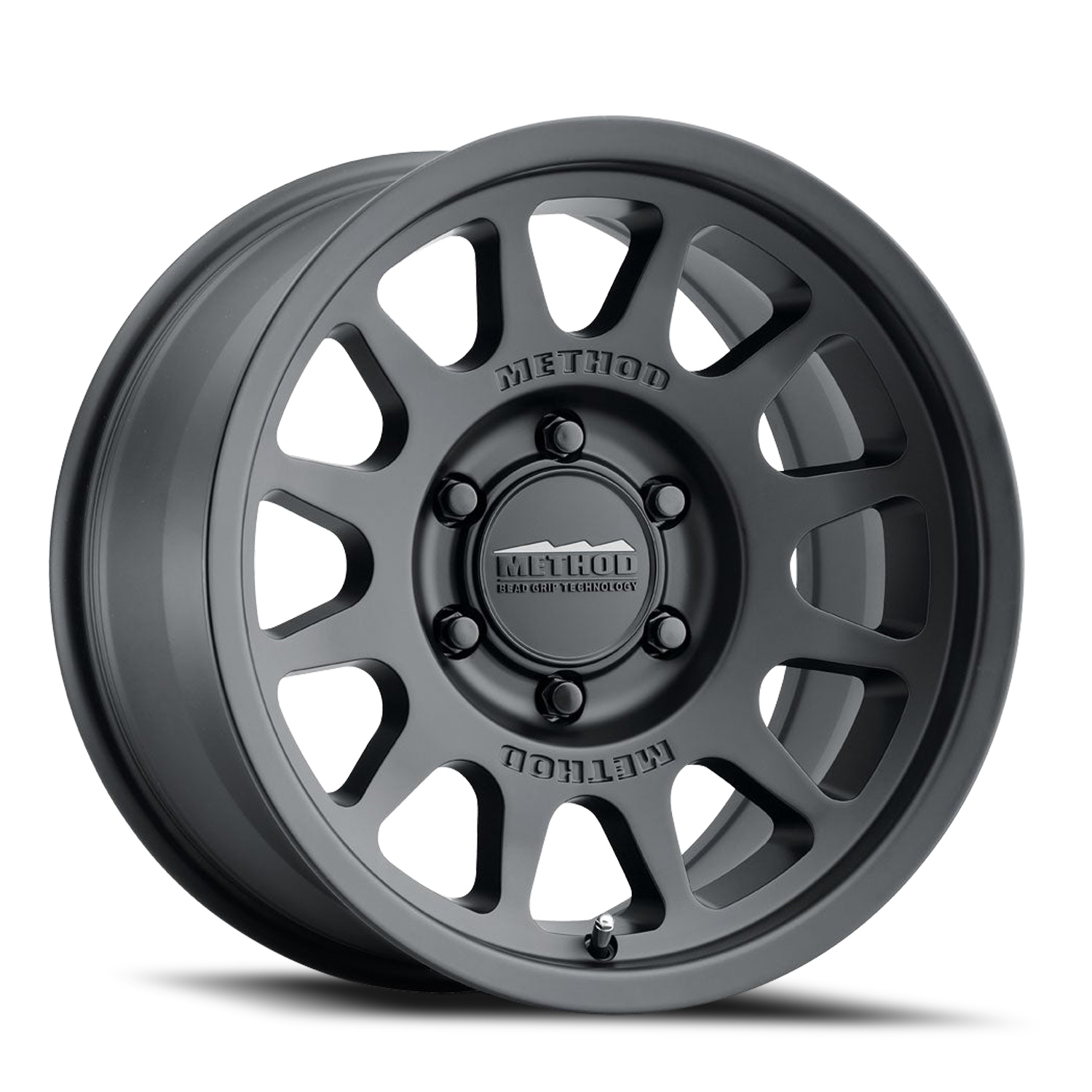 Aluminum Wheels 17x8.5 Bead Grip MR703 Bolt Pattern 6 On 139.7 Offset 0 Lip Size 1.18 Matte Black MB Method