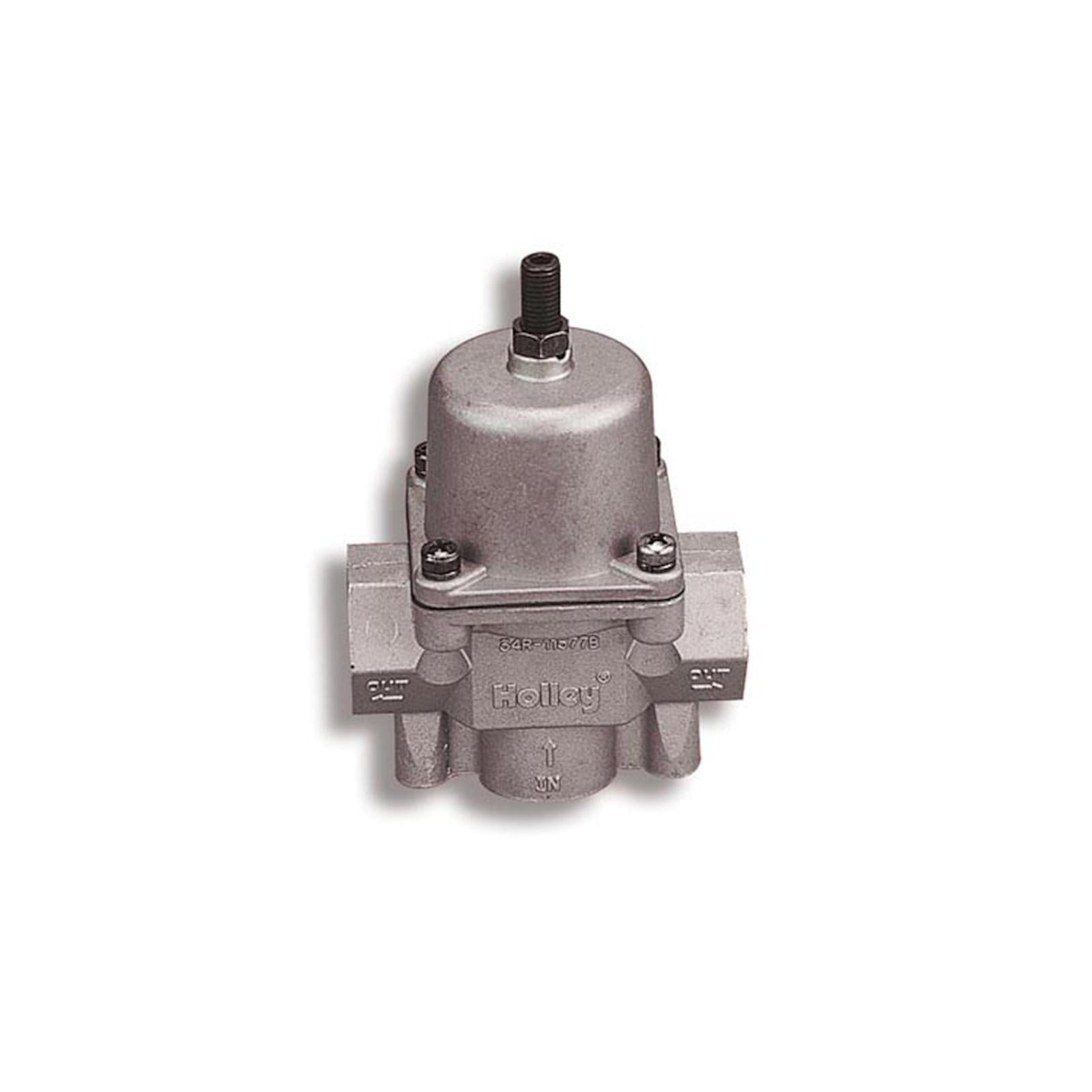 Carbureted Fuel Pressure Regulator Street/strip Carbureted Applications Two Port Adjustable from 4.5 to 9 PSI Holley