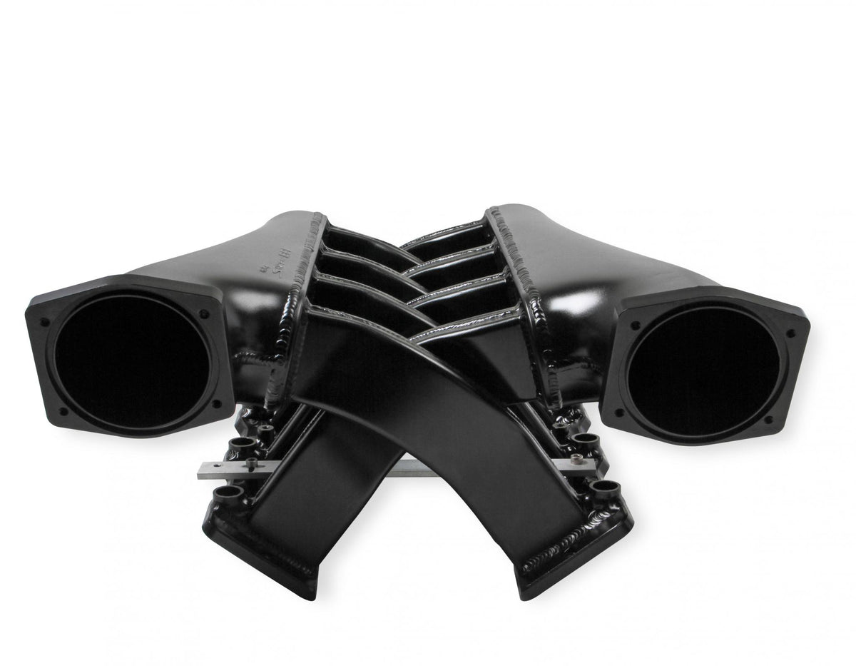 Fabricated Intake Manifold Dual Plenum 102Mm Rail Kit Throttle Body Bore For GM Ls1/2/6 Engines (Includes Installation Kit, And Fuel Rail Kit) Black Finish Sniper EFI