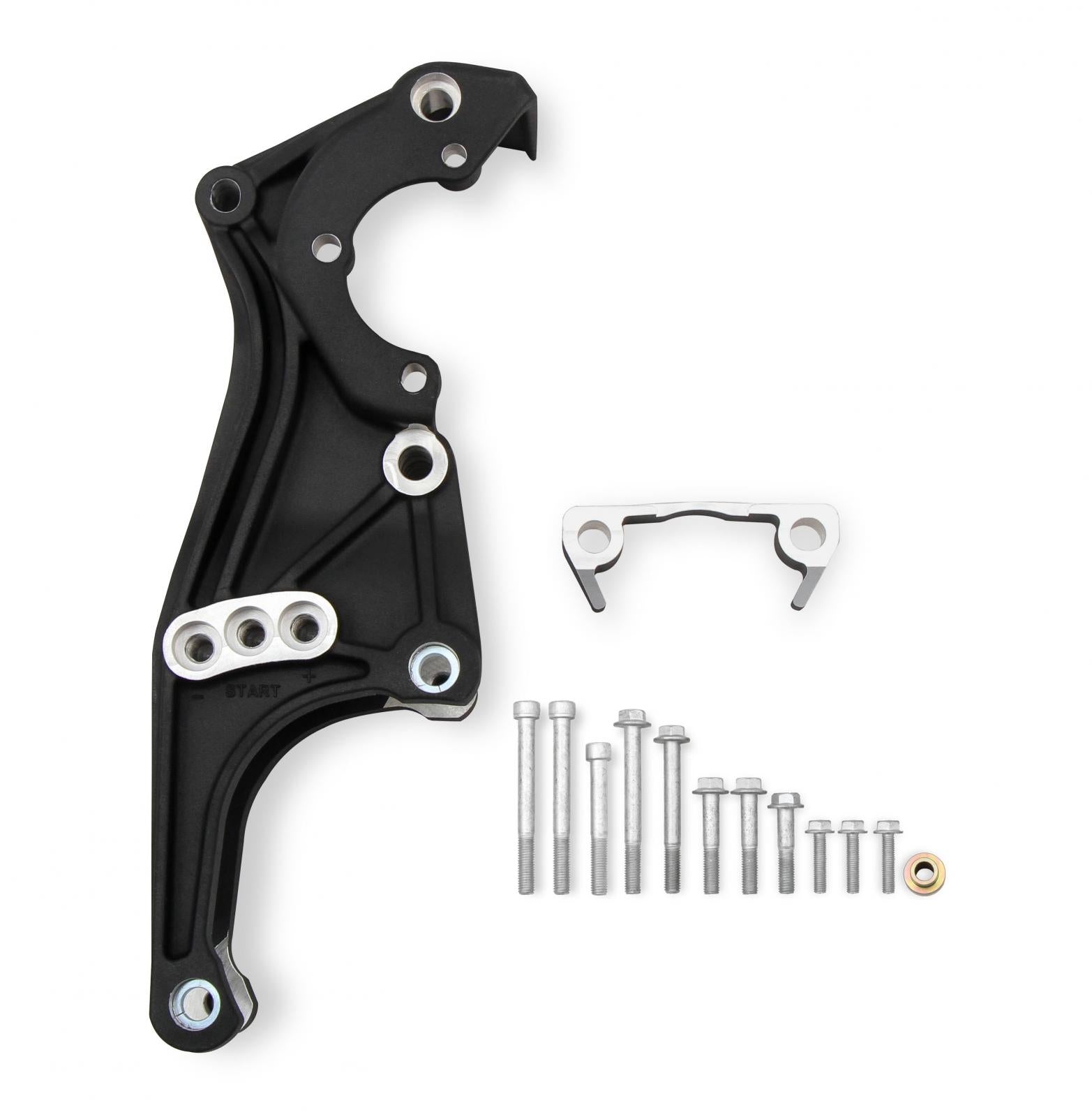 Low-Mount LS Accessory Drive Bracket Driver's Side P/S & Alt Bracket Black for Applications Without A/C or Using Factory A/C Bracket Holley