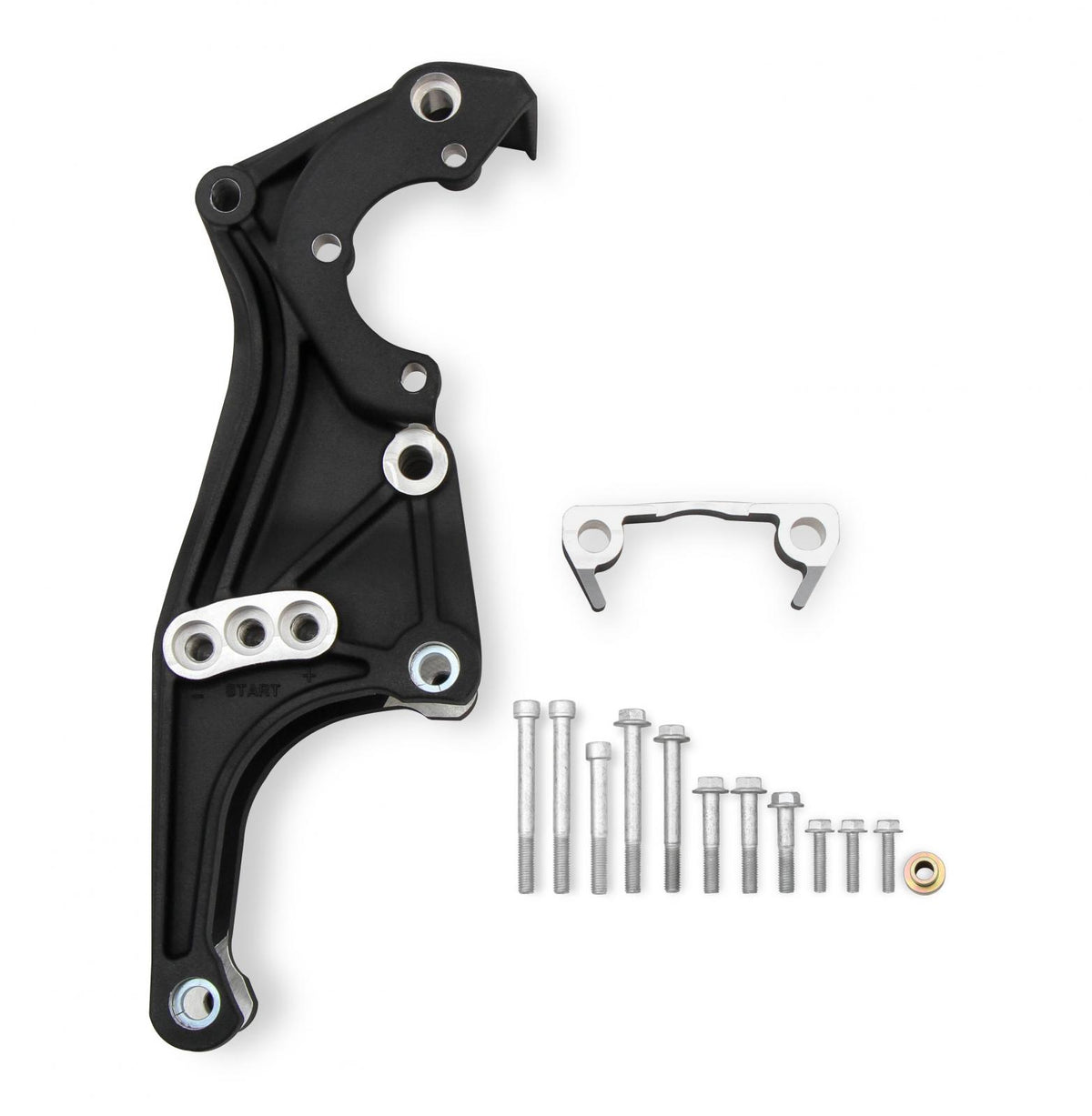 Low-Mount LS Accessory Drive Bracket Driver's Side P/S & Alt Bracket Black for Applications Without A/C or Using Factory A/C Bracket Holley