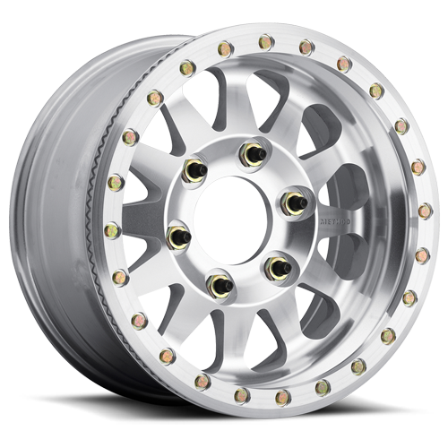 Aluminum Wheels 17x9 Beadlock MR101 Bolt Pattern 8 On 165.1 Offset -12 Lip Size 3.15 Raw Machined Method