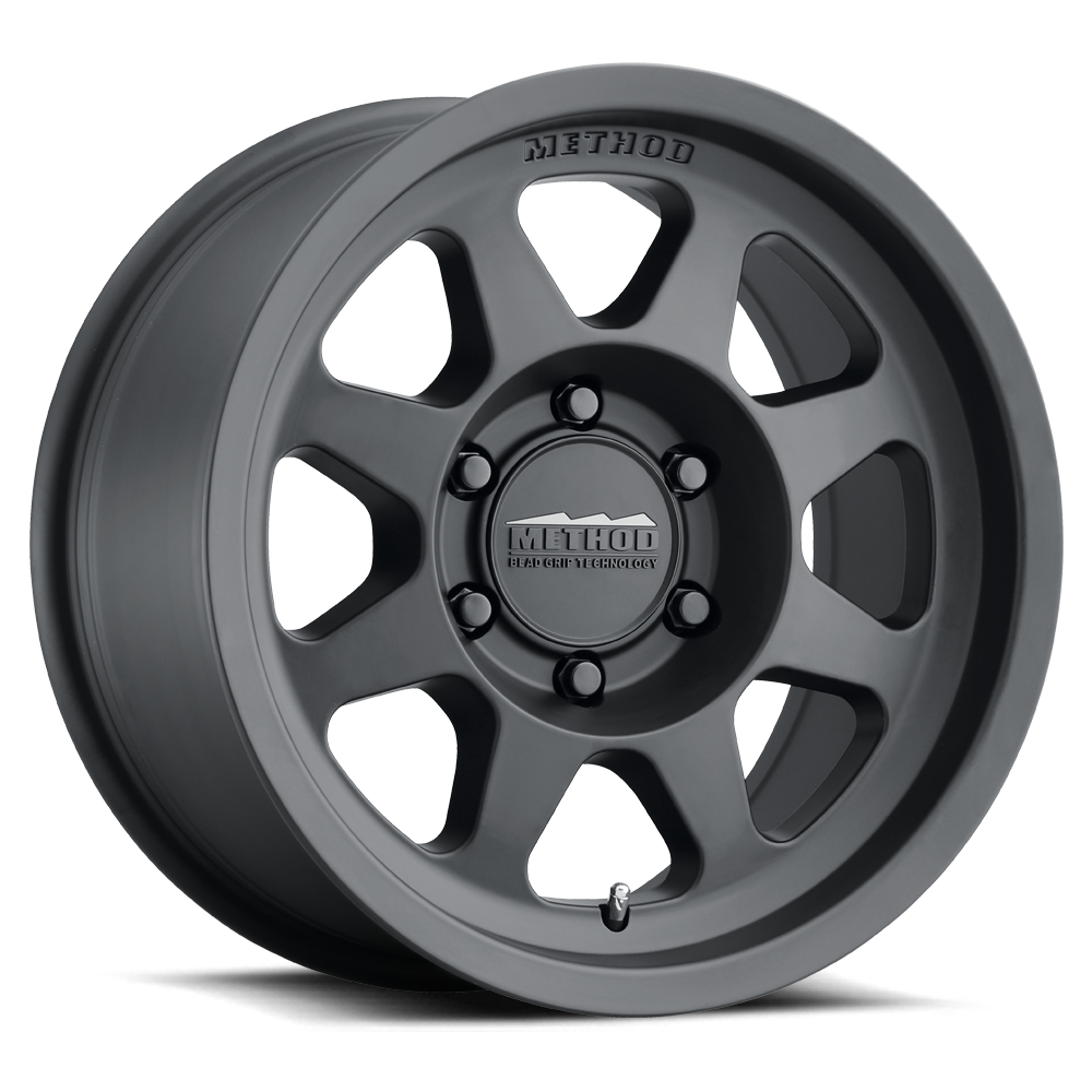 Aluminum Wheels 18x9 Bead Grip MR701 Bolt Pattern 6 On 139.7 Offset 18 Lip Size 1.81 Matte Black MB Method