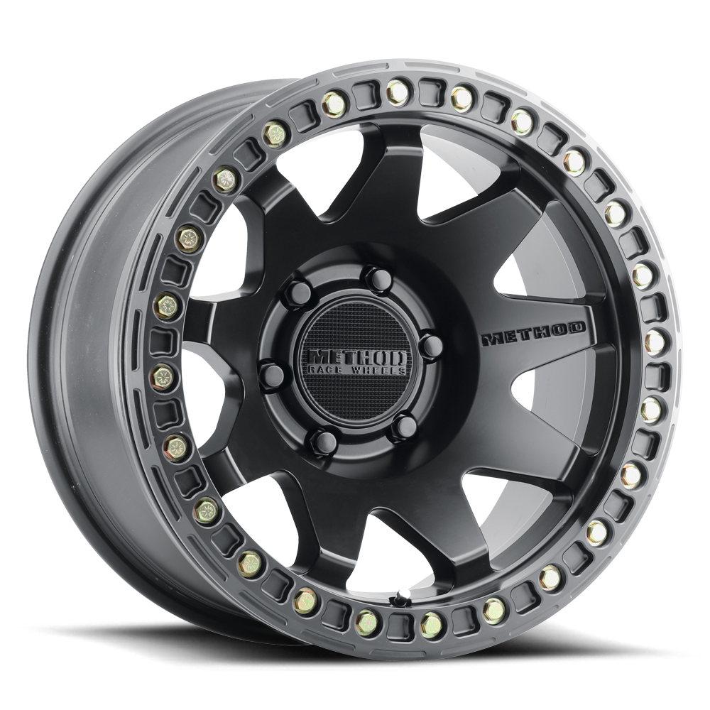 Aluminum Wheels 17x9 MR108 Bolt Pattern 6 On 139.7 Offset -44 Lip Size 0.63 Matte Black MB Method
