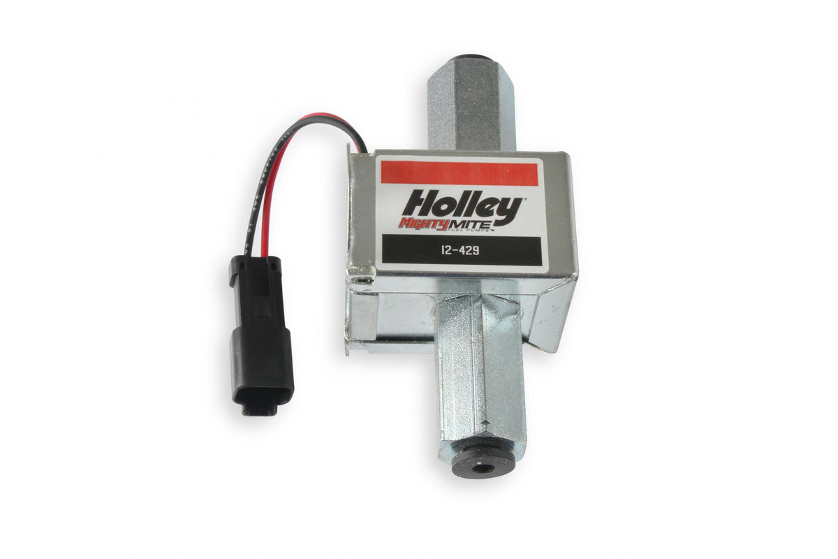 50 GPH Mighty MITE Electric Fuel Pump, 12-15 PSI Street, Agriculture, and Construction Applications Compatible with All Fuels and Fuel Additives Holley