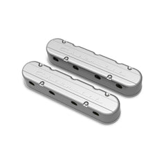 2-Piece Chevrolet Script Valve Cover Gen III/iv LS Natural Chevrolet Gen III/iv LS Cast Aluminum Coil-Mounting Base & Integrated Coil Cover Holley