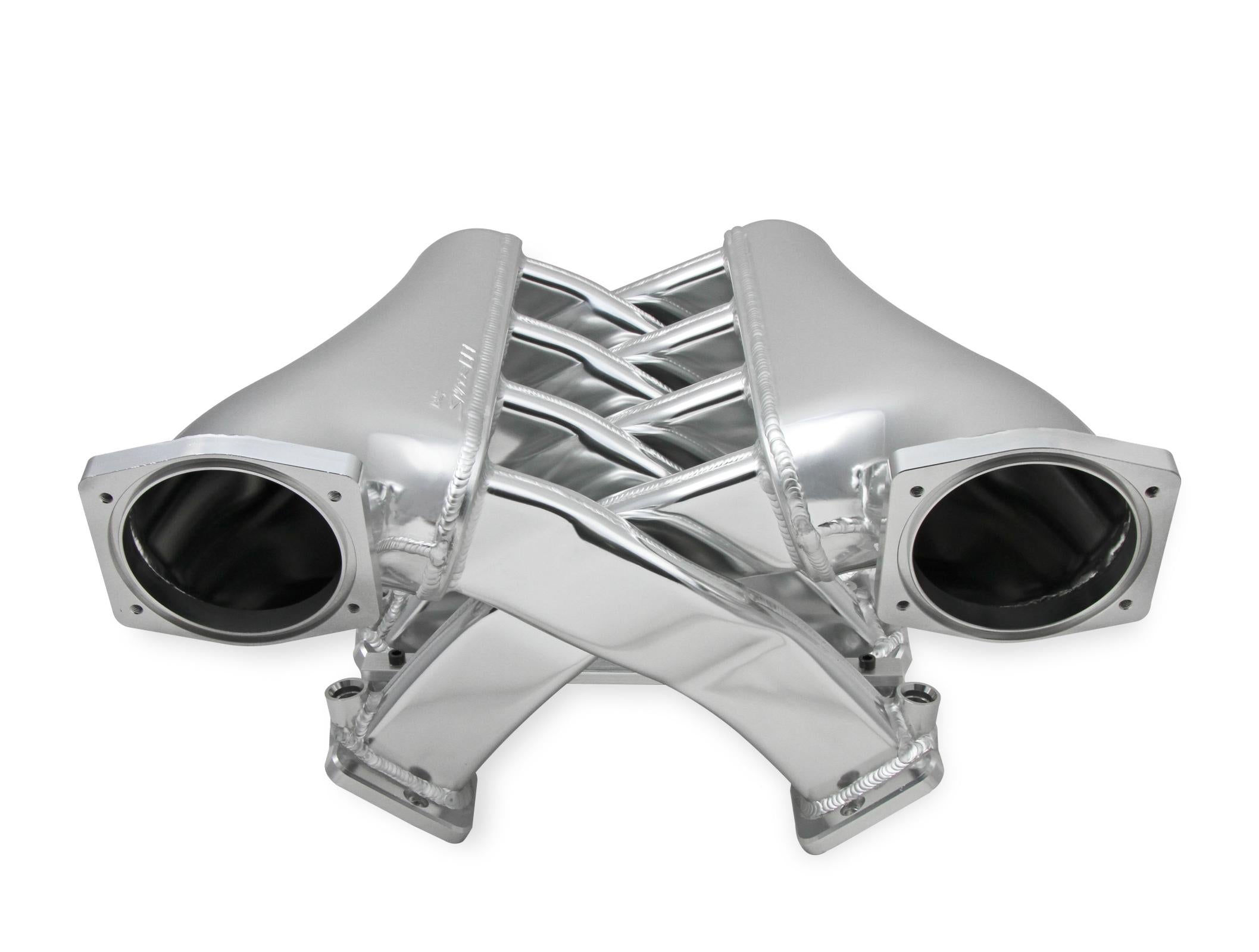 Fabricated Intake Manifold Dual Plenum 102Mm Ls1/2/6, Rail Kit Dual Plenum Inch Intake Manifold 102Mm Throttle Body Bore For GM Ls1/2/6 Engines (Includes Installation Kit, And Fuel Rail Kit) Silver Finish Sniper EFI