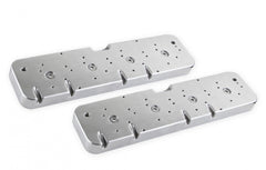 LS Valve Cover Adapter Plates Small Block Chevy to LS Polished Finish Holley